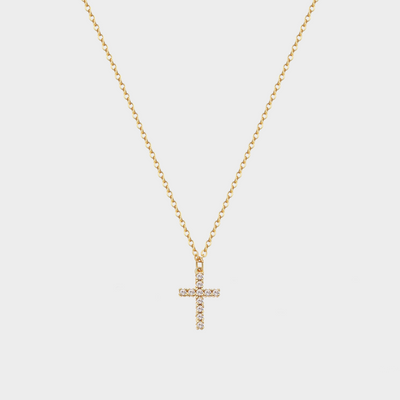 Shine Cross Necklace Gold/Silber