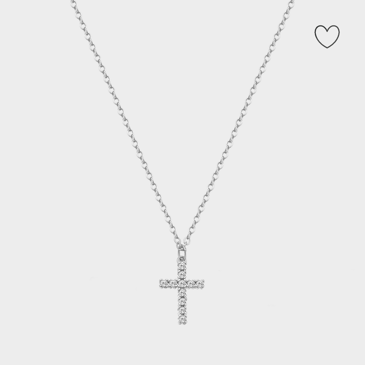 Shine Cross Necklace Gold/Silber