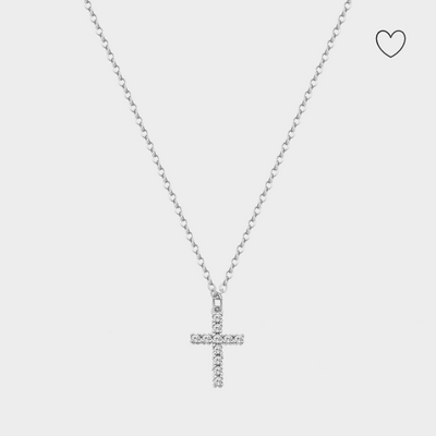 Shine Cross Necklace Gold/Silber