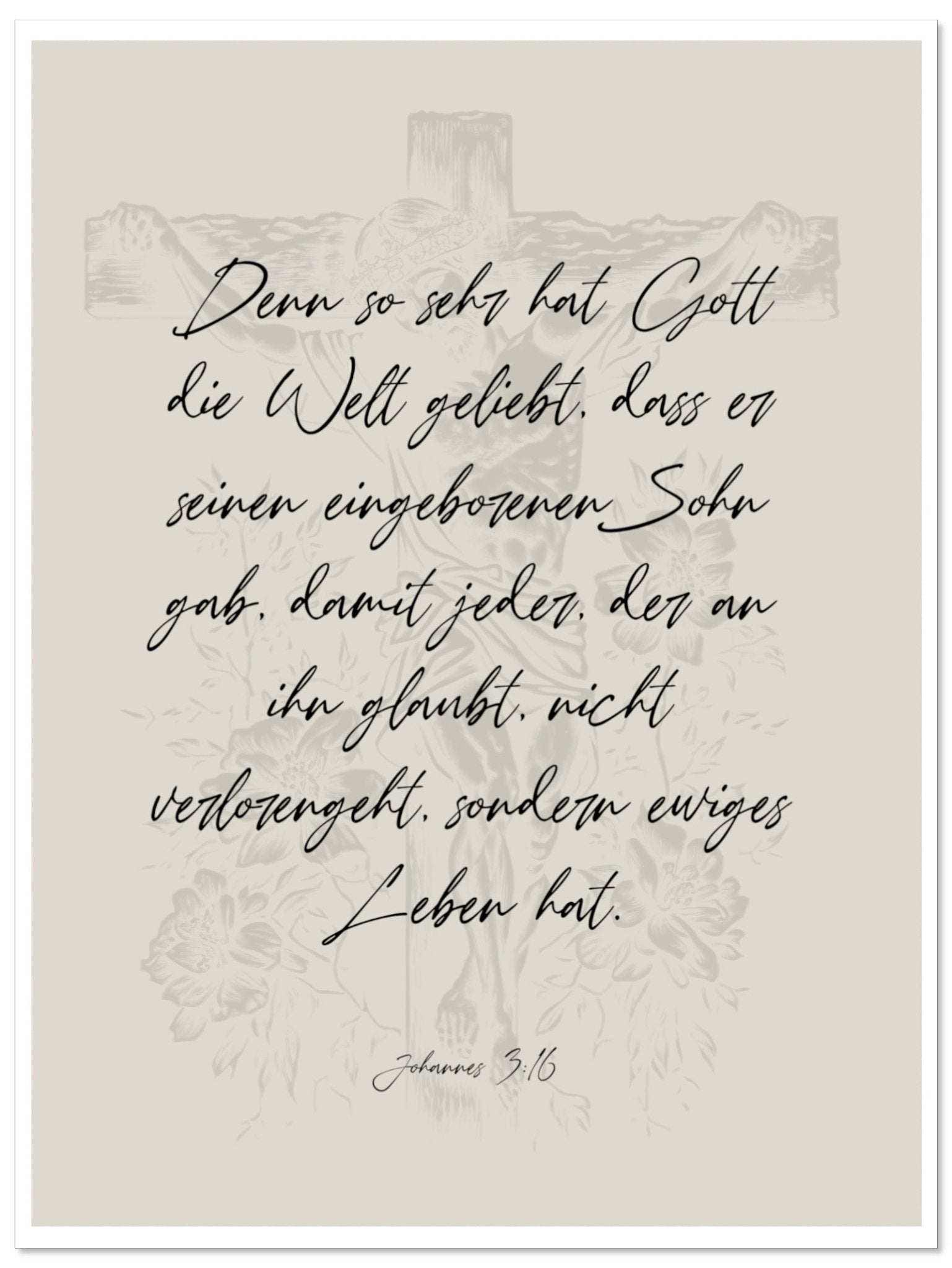 Johannes 3:16 - Poster